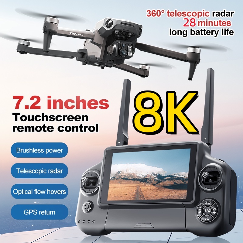 Drone Mapping - Квадрокоптер 8K с 3-осевым подвесом, бесщеточным