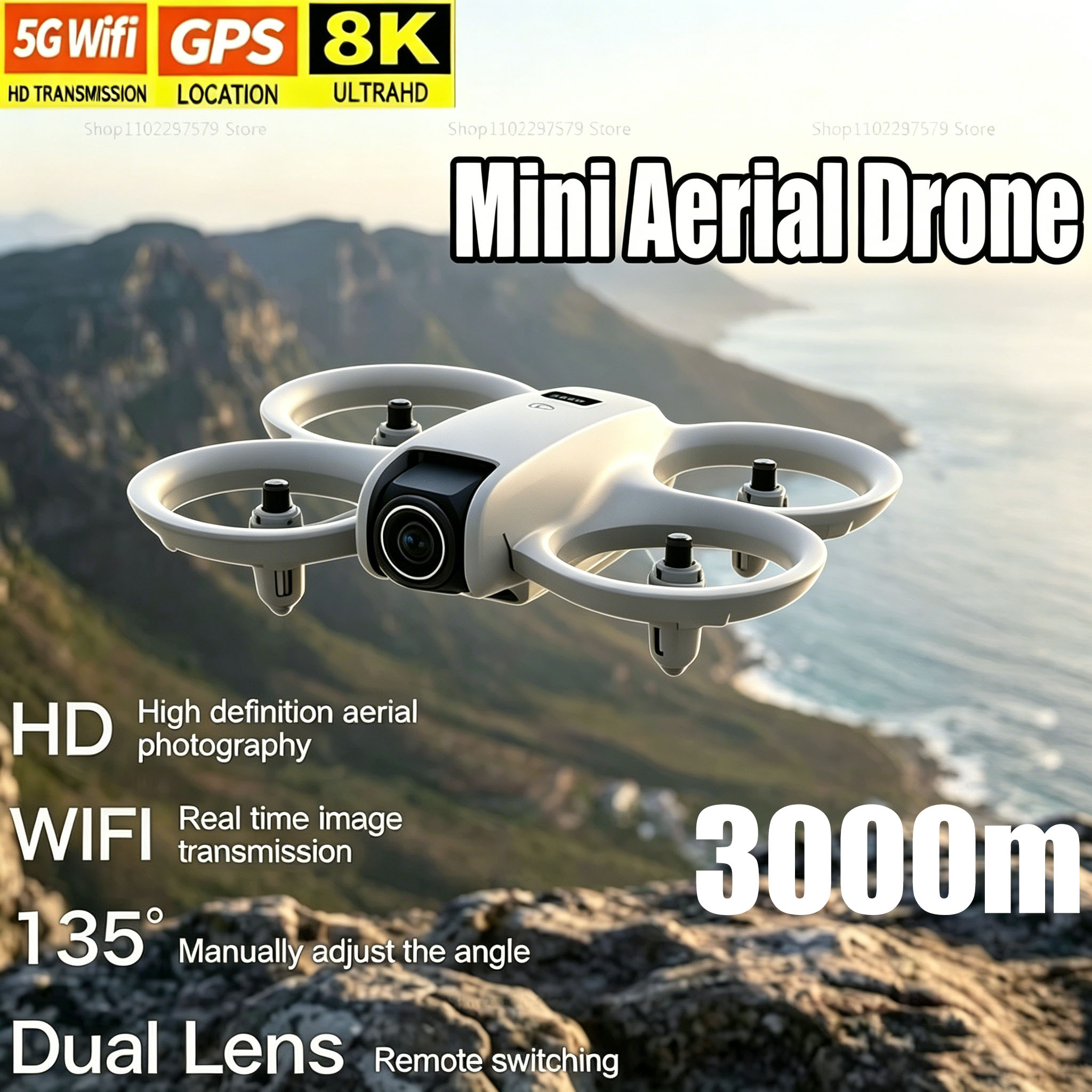 Drone Lidar - Мини-дрон с камерой 8K HD, FPV,
