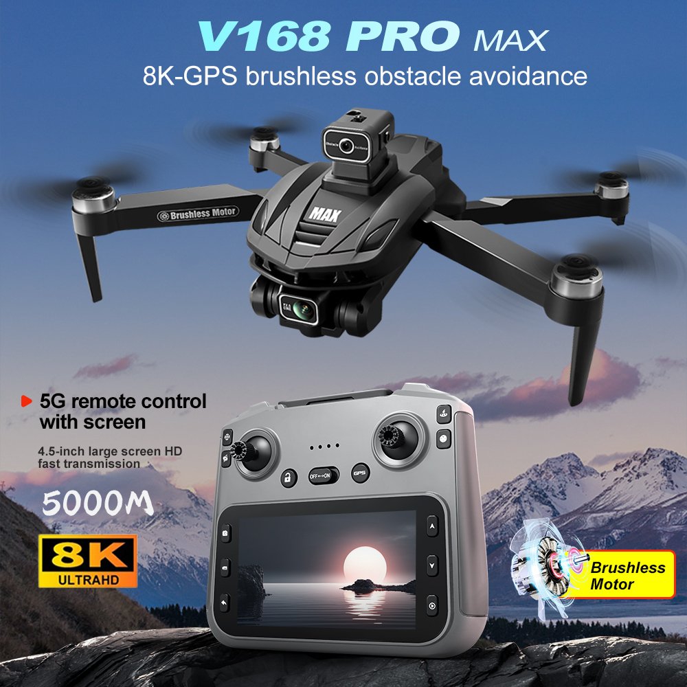 Drone Surveying - V168 PRO Max GPS Дрон 8K