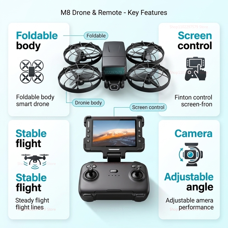 Новые дроны M8 GPS 8K Professi – обзор и цена Drone Surveying